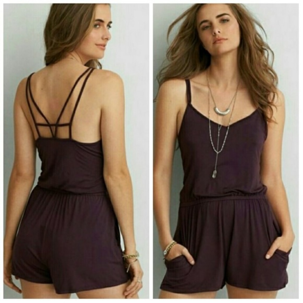 American Eagle Soft & Sexy purple romper